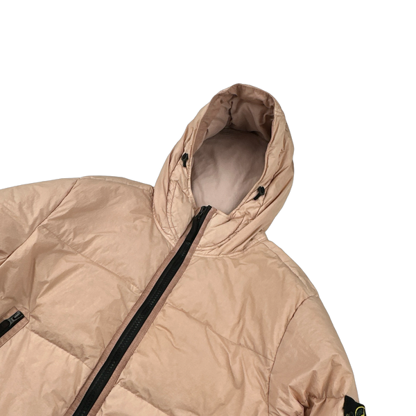 Stone Island 2021 Pink Crinkle NY Down Puffer Jacket - XL