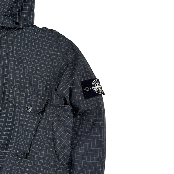 Stone Island Reflective Ripstop Chine Parka Jacket - Large
