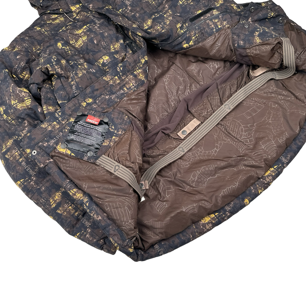 North Face Hyvent Brown Design Insulated Recco Ski Jacket - Large