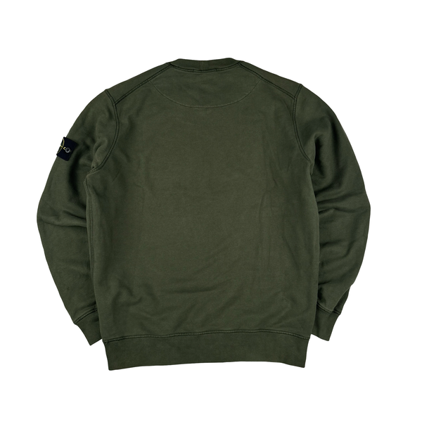 Stone Island 2020 Green Cotton Crewneck Sweatshirt - Small