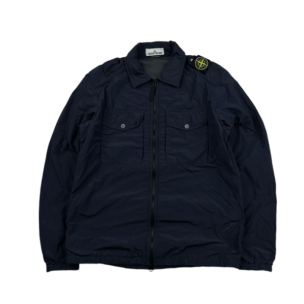 Stone Island 2020 Naslan Navy Double Chest Pocket Overshirt - Medium