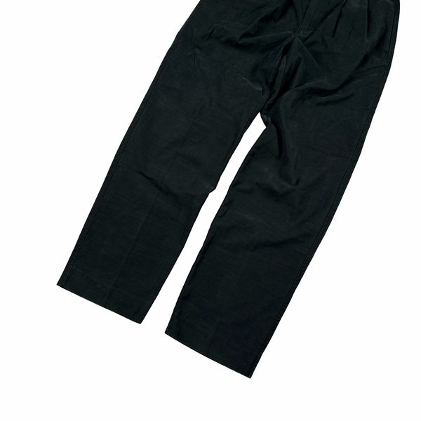 Aimi Leon Dore Black Pleated Cotton Trousers - 30"