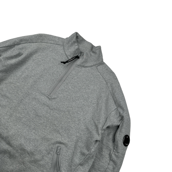 CP Company Grey Quarter Zip Lens Viewer Pullover - XXL