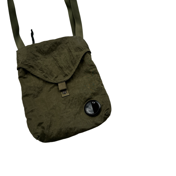 CP Company Khaki Nylon Lens Viewer Side Bag