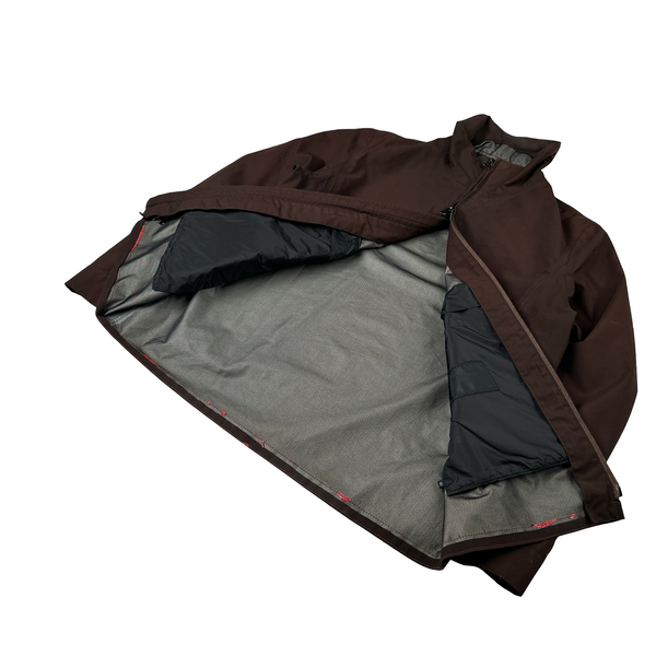 Prada Burgundy Nylon Red Tab Lightweight Jacket - Medium