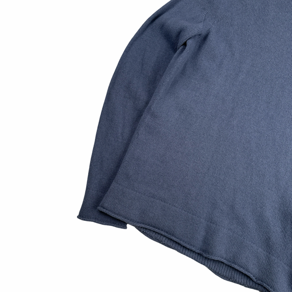 Stone Island Purple Lambs Wool Crewneck Knitted Jumper - Large