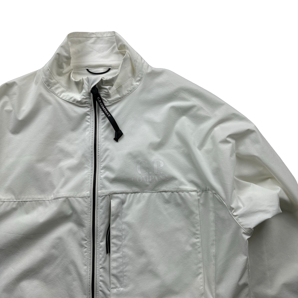 CP Company White Pro Tek Lightweight Spellout Jacket - Large