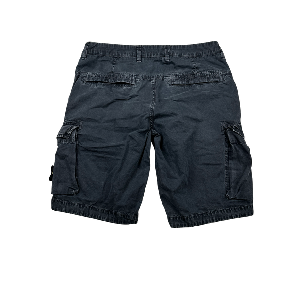 Stone Island 2020 Navy Cotton Cargo Shorts - 32"