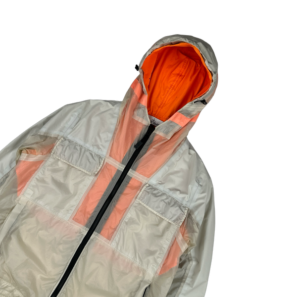 Stone Island 2016 Marina Reflective Spellout Mesh Dual Layer Jacket - Medium