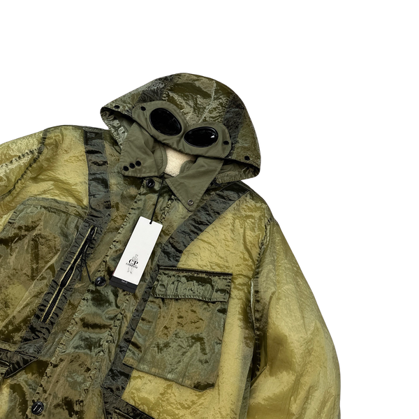 CP Company Green Kan D Shearling Lined Goggle Jacket - Large