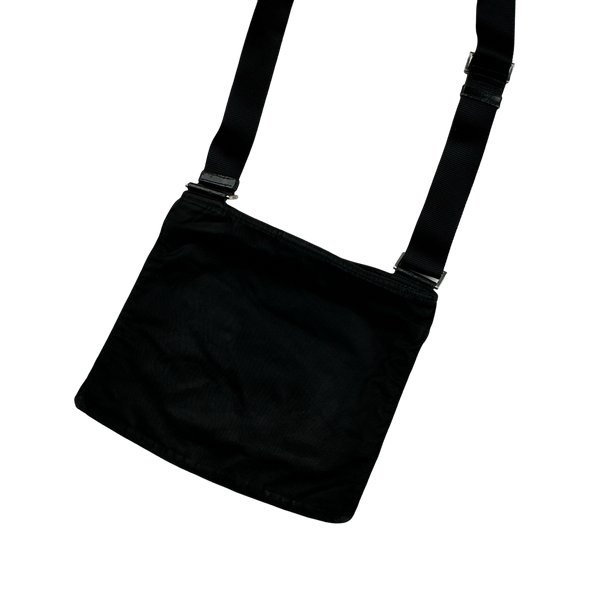 Prada Black Nylon Emblem Side Bag
