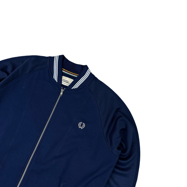 Fred Perry Blue Zipped Tracksuit Jacket - Large