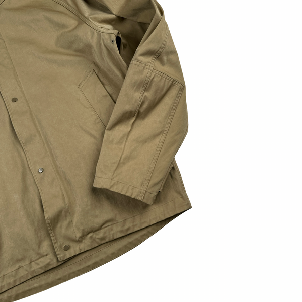 Ten C Beige Short Sniper Hooded Jacket - Medium