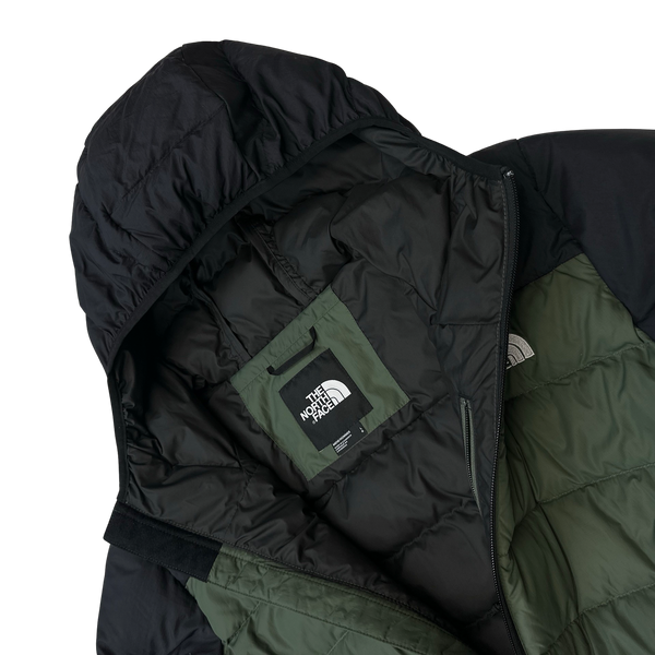 North Face Green/Black Down Filled Puffer Jacket - Large