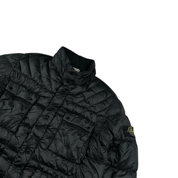 Stone Island Black Garment Dyed Down Puffer Jacket - 3XL