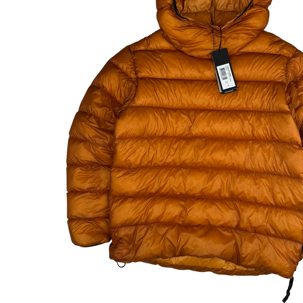 CP Company Orange DD Shell Hooded Pullover Puffer Smock - Large