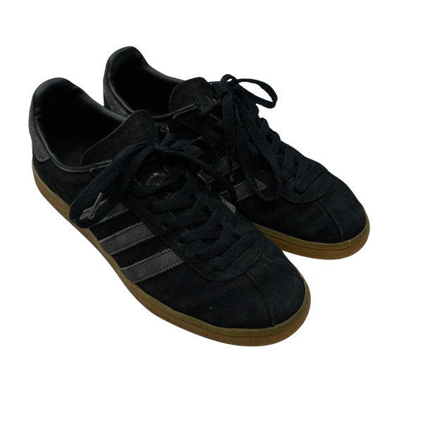 Adidas München Three Stripe Grey/Black Trainers - UK 9