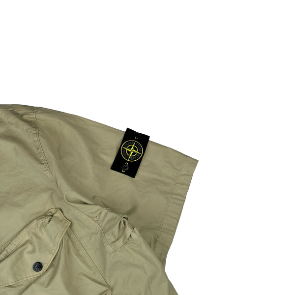 Stone Island 2022 Tan Short Sleeve Multi Pocket Shirt - 3XL