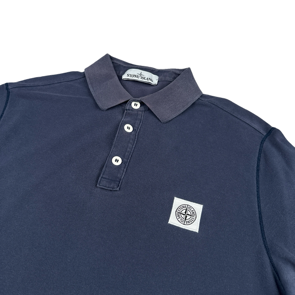 Stone Island Navy Polo Shirt - Large