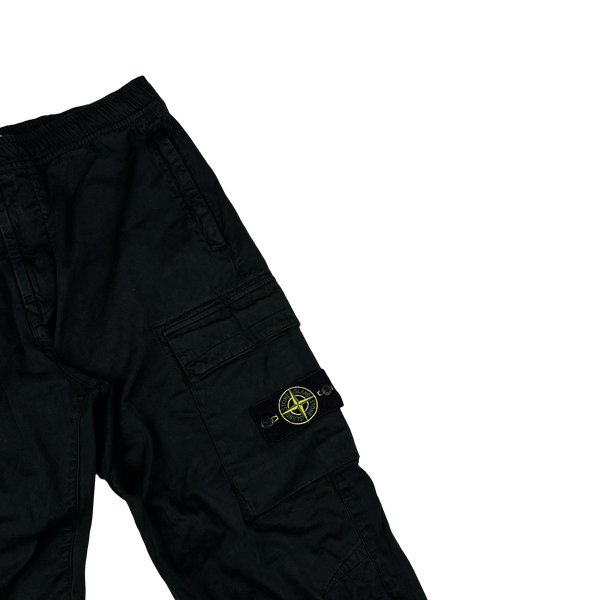 Stone Island 2022 Black RE T Cargo Trousers - 34"