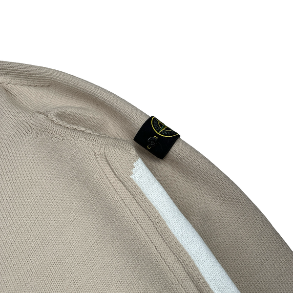 Stone Island 2003 Beige Silk Blend Vintage Knit Pullover - XL