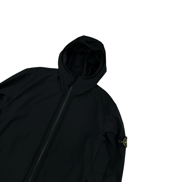 Stone Island Black Soft Shell R E Dye Tech Jacket - XXL