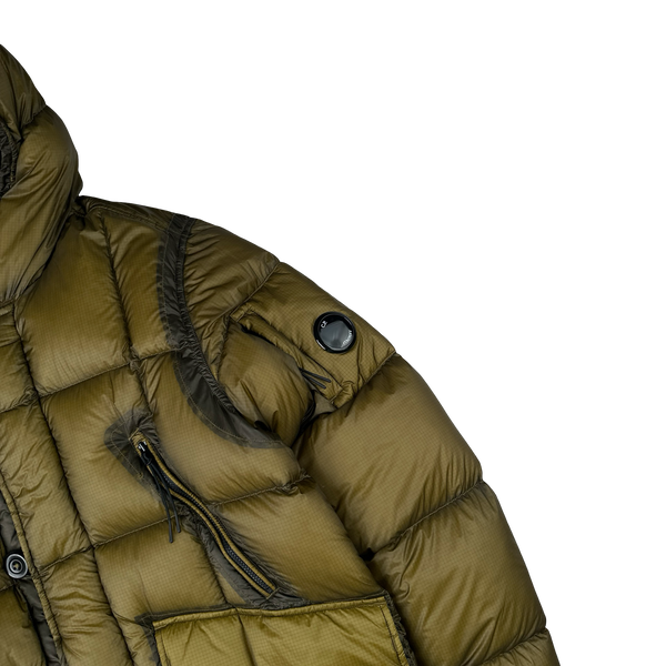 CP Company Khaki DD Shell Long Parka Down Puffer - Small