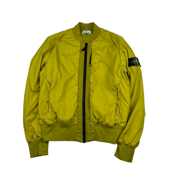 Stone Island 2017 Yellow Garment Dyed Crinkle Reps Jacket - Medium