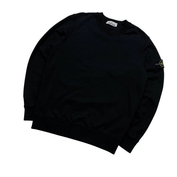 Stone Island 2021 Black Cotton Sweatshirt - Medium