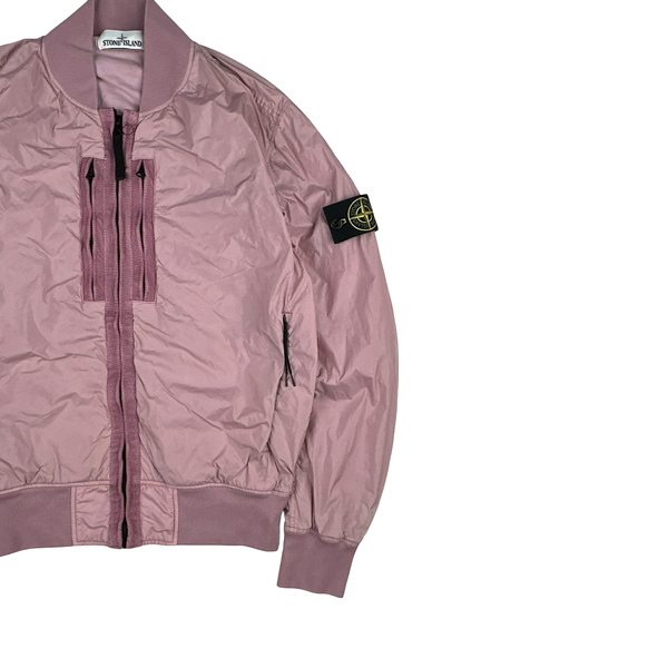 Stone Island 2017 Pink Garment Dyed Crinkle Reps Jacket - Medium