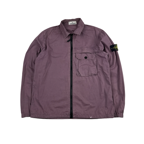 Stone Island 2020 Purple Zipped Overshirt - Large