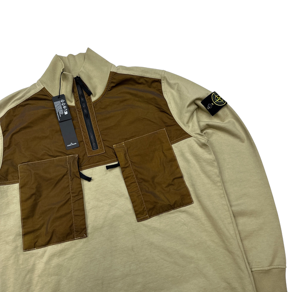 Stone Island Sample Piece Multipocket Nylon Panel Pullover Jumper - Large