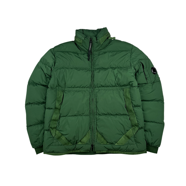 CP Company Green Down Filled Nycra R Puffer Jacket - Medium