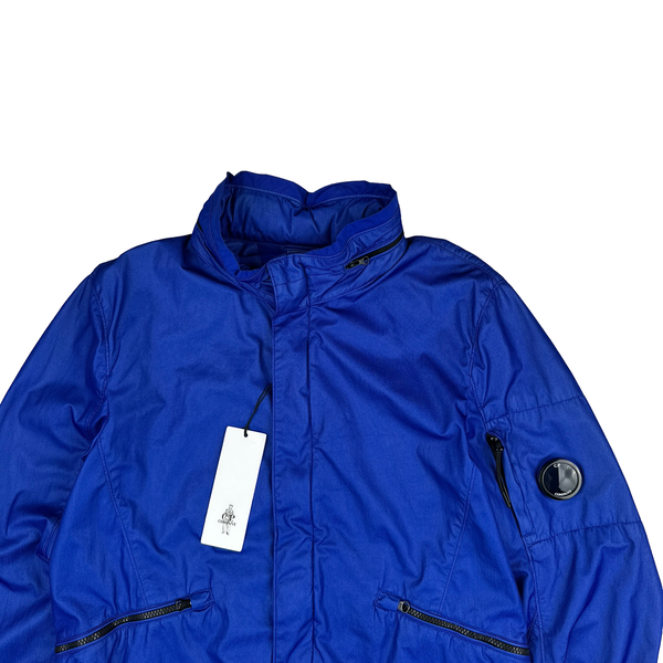 CP Company Blue Bi Mesh Lens View Jacket - Large