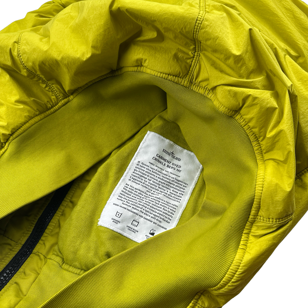Stone Island 2017 Yellow Garment Dyed Crinkle Reps Jacket - Medium