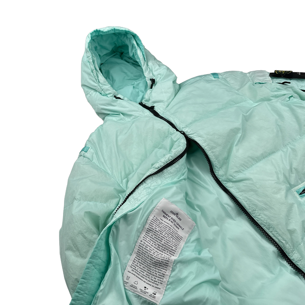 Stone Island 2022 Teal Crinkle R-NY Down Puffer Jacket - XL