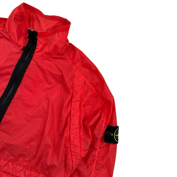 Stone Island 2019 Red Lamy Velour Jacket - Small