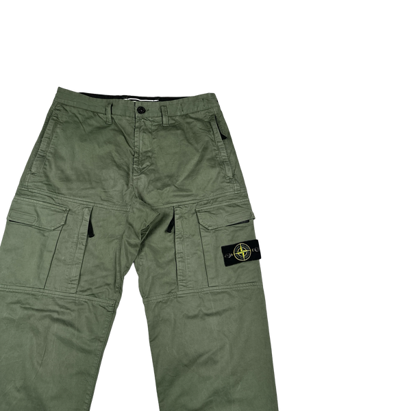Stone Island 2021 Green LO Baggy Cargo Trousers - 30"