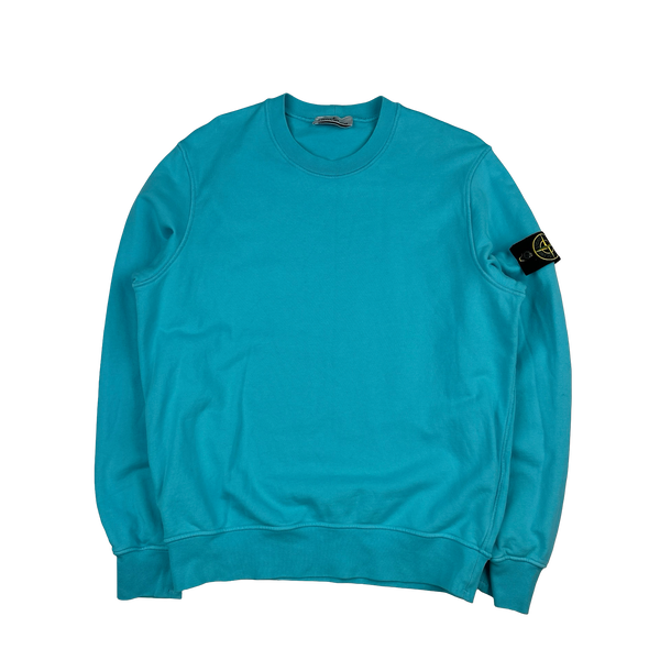 Stone Island 2023 Blue Crewneck Sweatshirt - Large