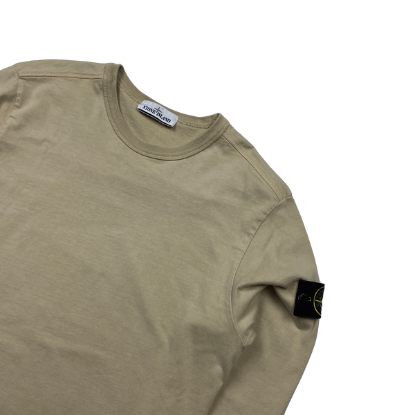 Stone Island 2021 Beige Cotton Long Sleeve Jumper - Small