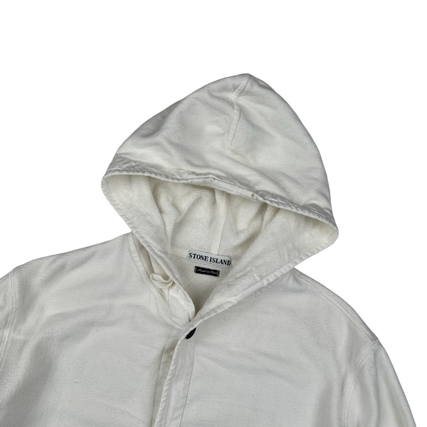 Stone Island Vintage 2000 Towelling Cotton Hoodie - Small