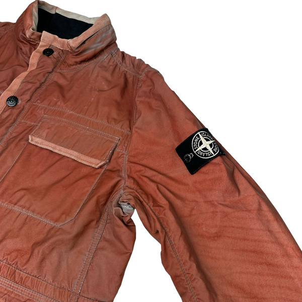 Stone Island 2012 Red Liquid Reflective Field Jacket - XL