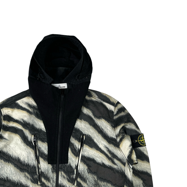 Stone Island 2018 White Tiger Camo Wool Blend Jacket - XL