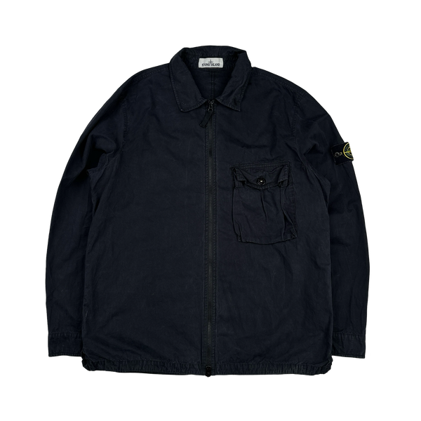 Stone Island 2020 Black Cotton Overshirt - XL