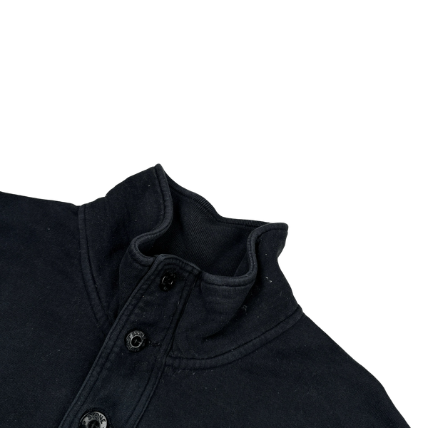 Stone Island Black Cotton Pullover Jumper - XL
