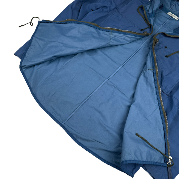Stone Island 2010 Navy Resin Treated Nylon Jacket - Large