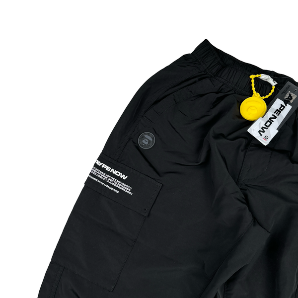AAPE By A Bathing Ape Nylon Spellout Track Bottom Joggers - Small
