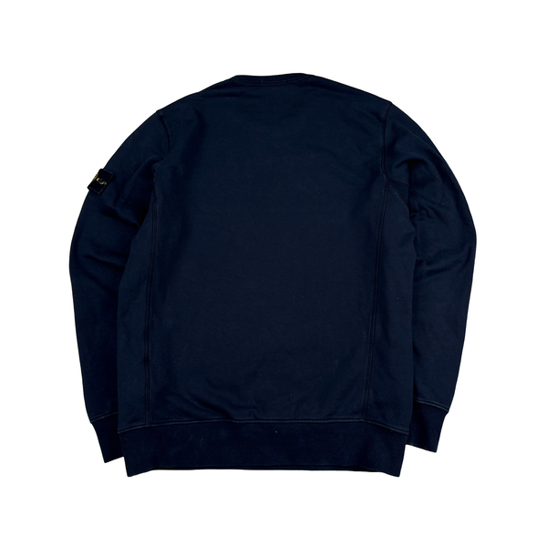 Stone Island 2019 Navy Cotton Crewneck Sweatshirt - XL