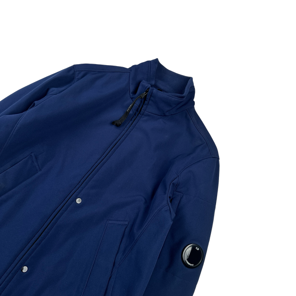 CP Company Blue Fleece Lined Lens Viewer Bomber - Small