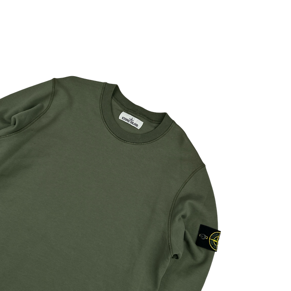 Stone Island 2020 Olive Green Crewneck Sweatshirt - Medium